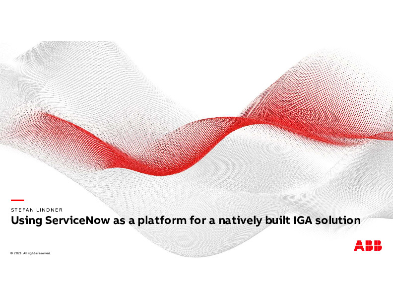 From Local to Global: ABB's New Platform-First IGA Program