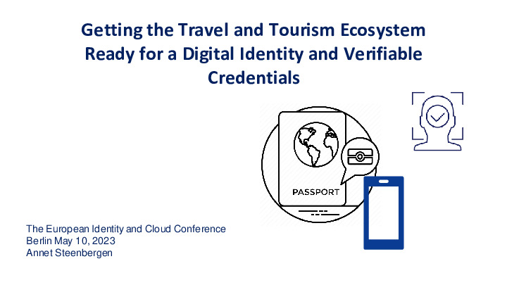 Getting the Travel and Tourism Ecosystem Ready for a Digital Identity and Verifiable Credentials