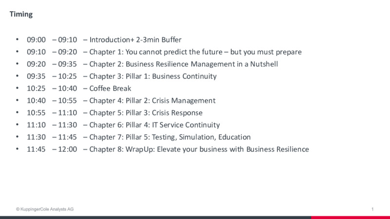 Strategy, Risk, and Security: Building Business Resilience for Your Organization