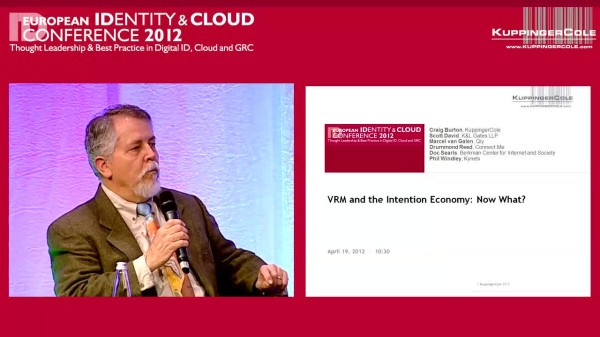 EIC 2012 Session: VRM and the Intention Economy - Now What?