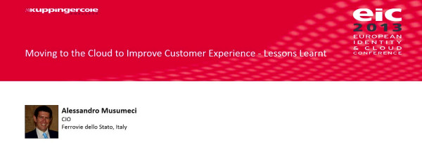 Alessandro Musumeci - Moving to the Cloud to Improve Customer Experience: Lessons Learnt