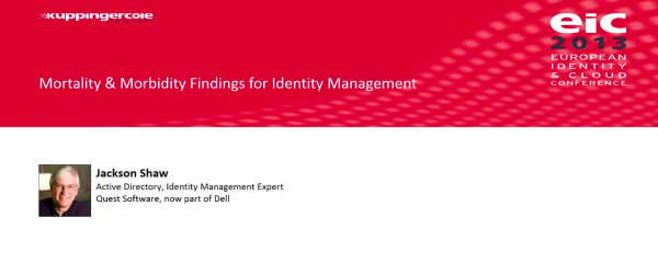 Jackson Shaw - Mortality & Morbidity Findings for Identity Management